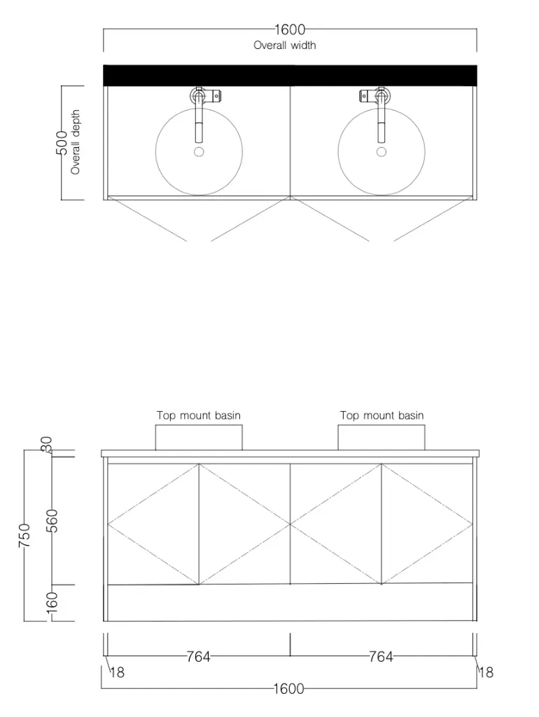 CLASSIC Vanity | Floor Standing With Doors W1600mm.webp