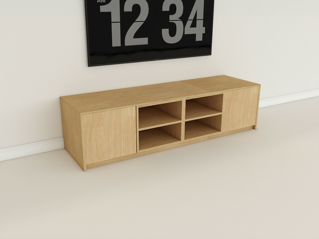 CLASSIC TV Cabinet | Floor standing | 2 Doors with Centre Open Shelf  W1800mm