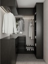PANO Walk In Wardrobe - L shape 1800 x 1600