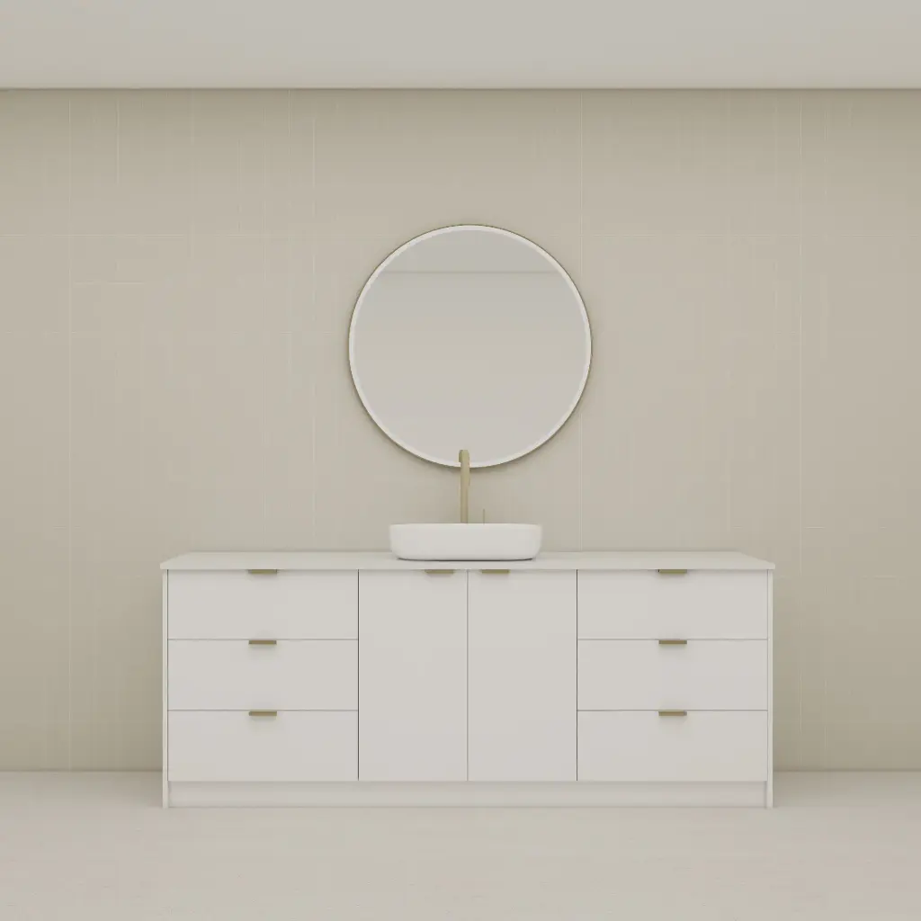 CLASSIC 90 Vanity | Floor-standing Vanity with side drawers W2200xH750xD500