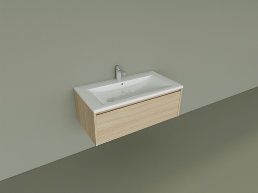 CLASSIC 100 Vanity With Vanity Basin Top | Wall Hung Single Drawer W600/750/900/1200mm