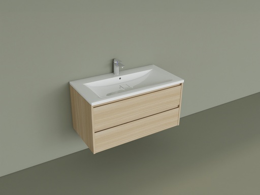 CLASSIC 100 Vanity With Vanity Basin Top | Wall Hung Double Drawer W600/750/900/1200mm