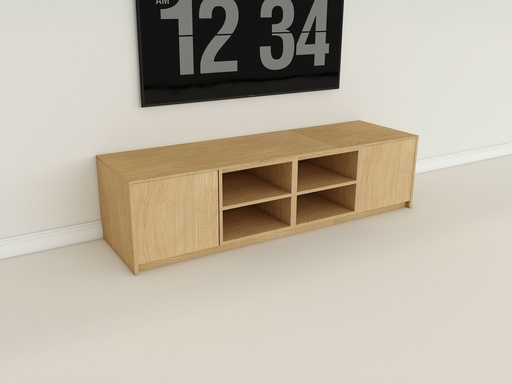 CLASSIC TV Cabinet | Floor standing | 2 Doors with Centre Open Shelf  W1800mm