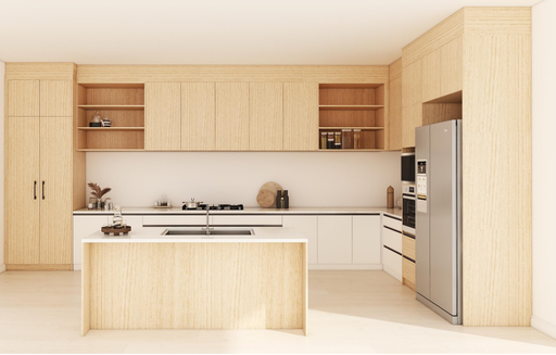 CLASSIC L Shape Kitchen - W6000 x 2840, island 2000