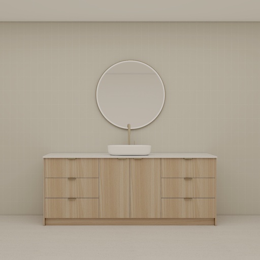 CLASSIC 90 Vanity | Floor-standing Vanity with side drawers W2200xH750xD500
