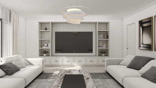 ESTATE TV Cabinet W3834xH2400xD500 Fixed shelving only